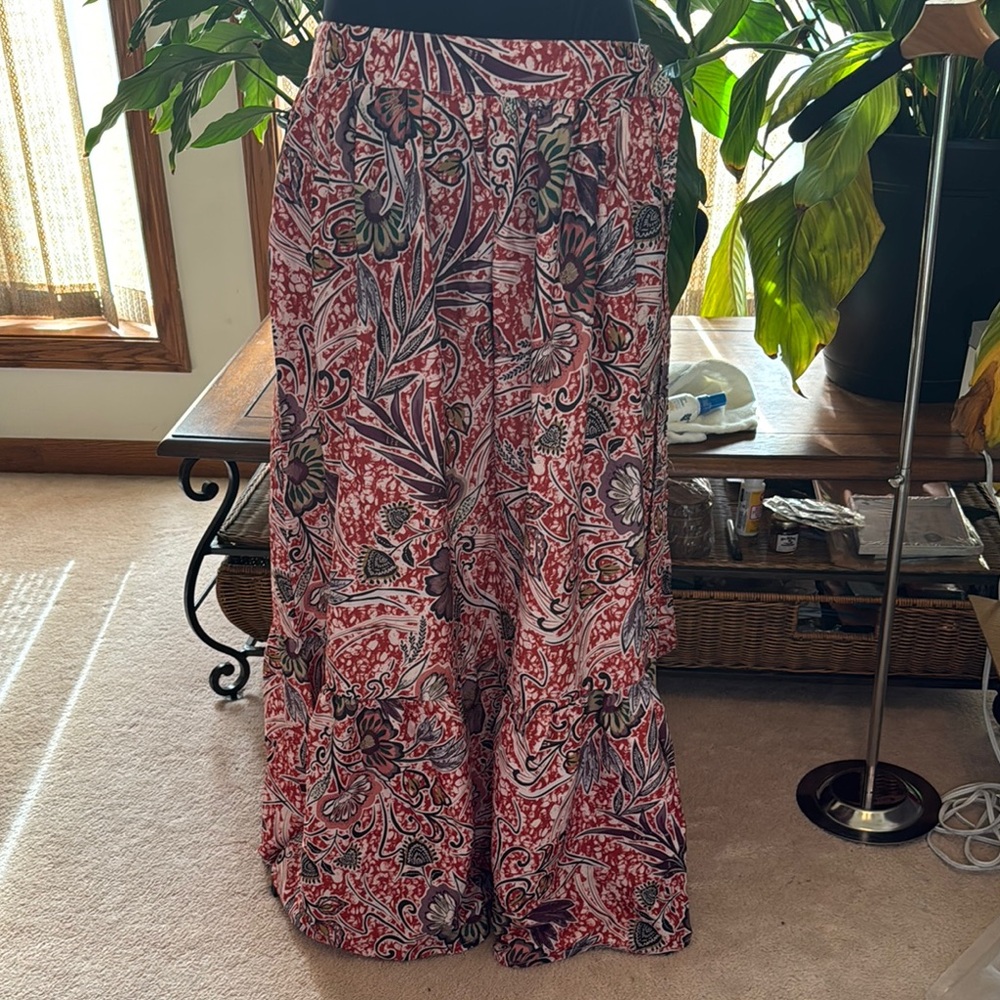 Rachel Zoe Purple and Orange Maxi Skirt